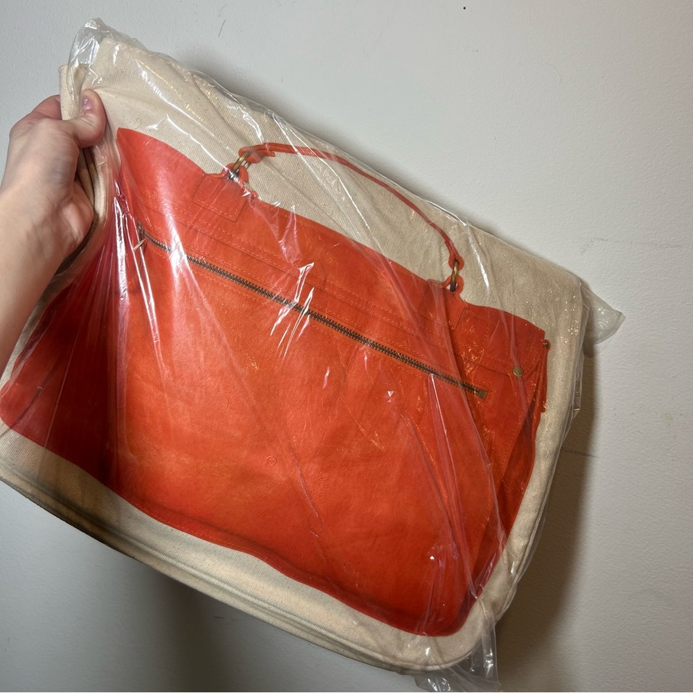 Thursday Friday Orange and Cream Bag